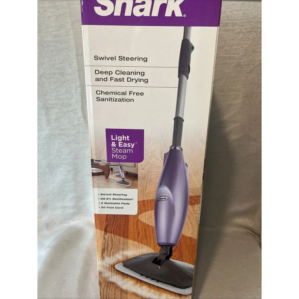 Shark Light & Easy Steam Mop Model S3251 Purple Hard Floor Cleaner New See Pics
